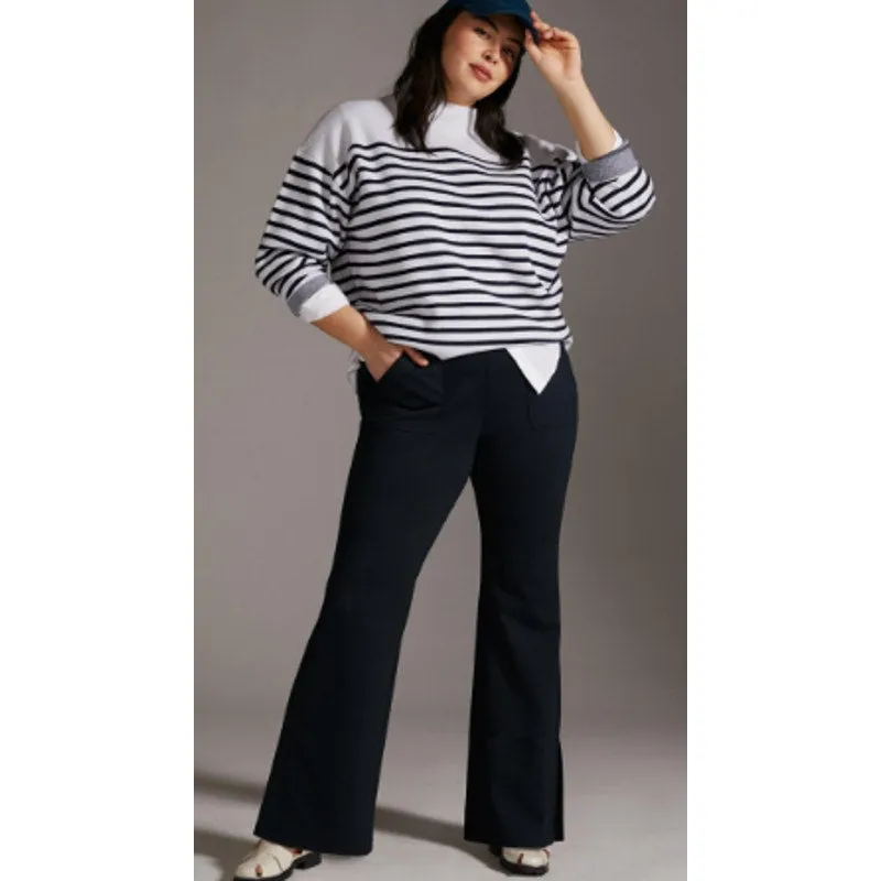 Anthropologie Maeve Knit Flare Pants  black SZ 3X