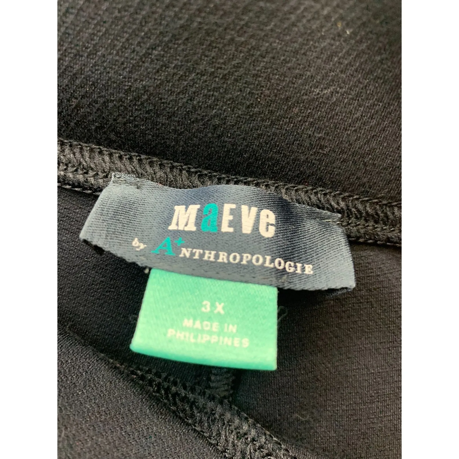 Anthropologie Maeve Knit Flare Pants  black SZ 3X