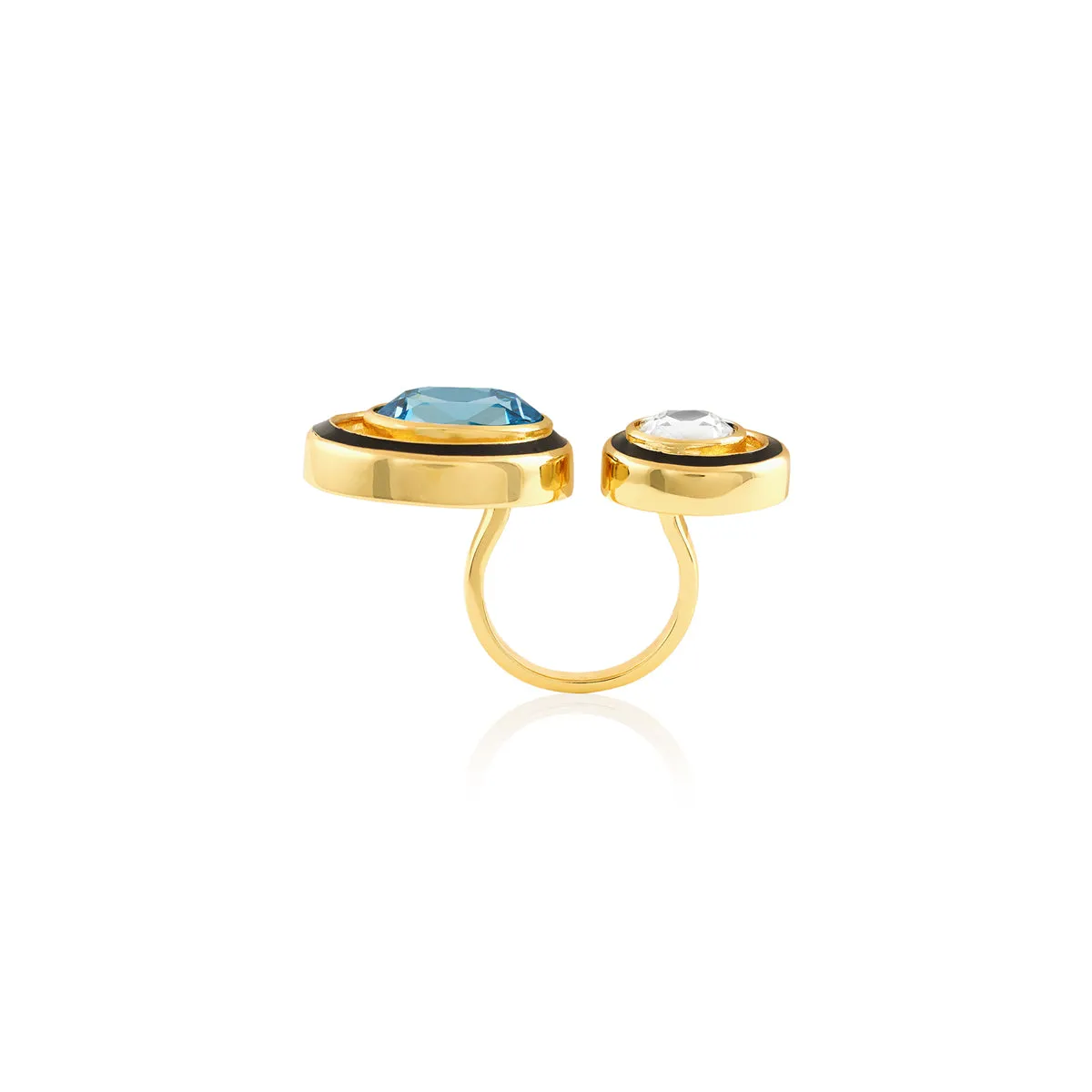 Aqua Goals Two Head Ring