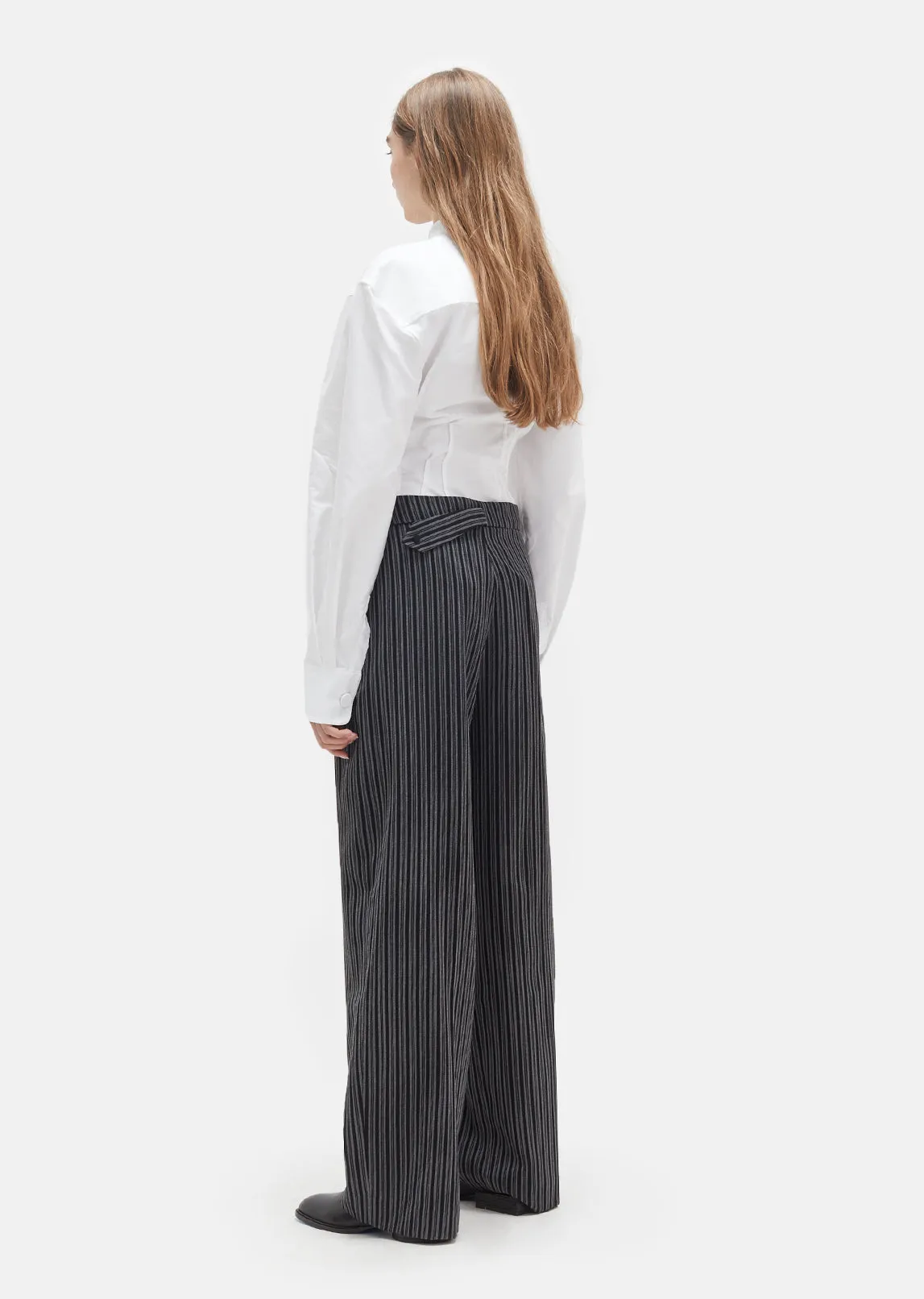 Big Wool Stripe Trousers
