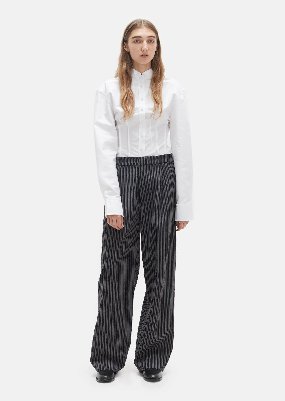 Big Wool Stripe Trousers