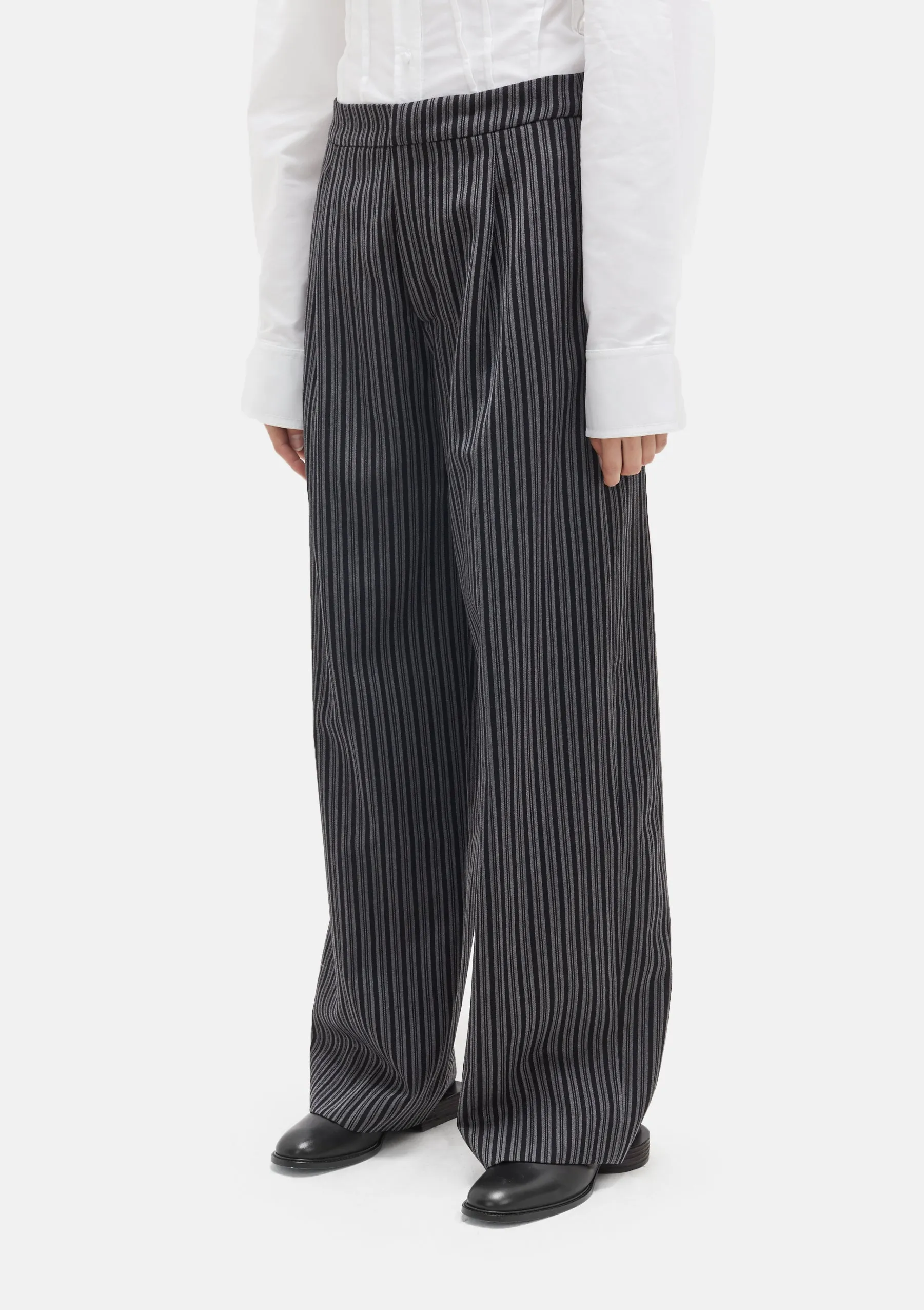 Big Wool Stripe Trousers
