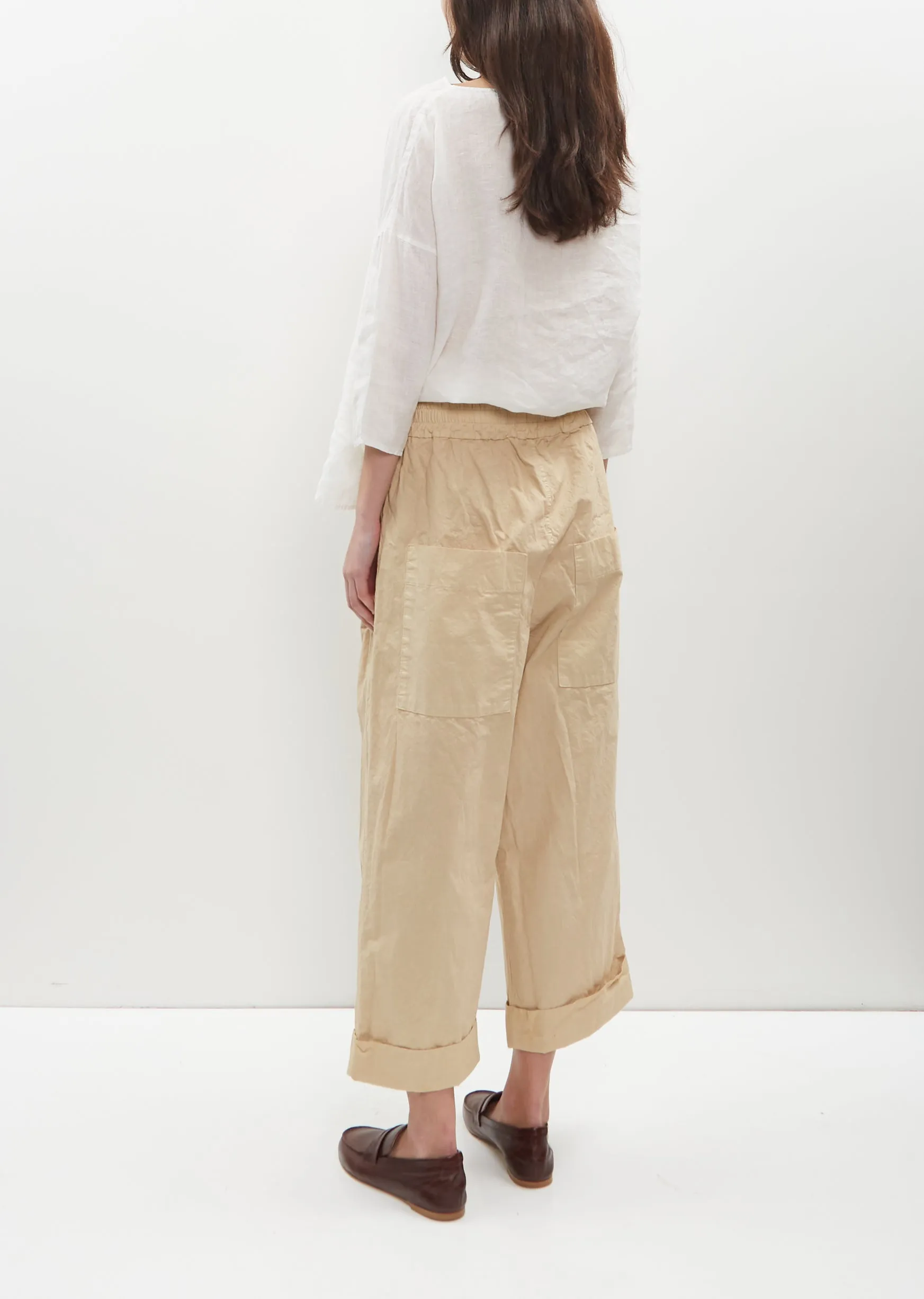 Bragoni Cotton Canvas Pants — Cream
