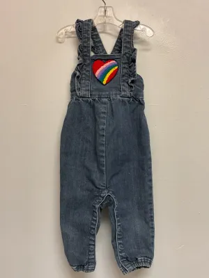Hanna Andersson Size 12M Denim Rainbow Cotton Infant Girls Jumpsuits & Coveralls