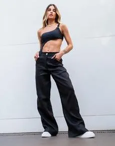 Lara Linen Pants in Black