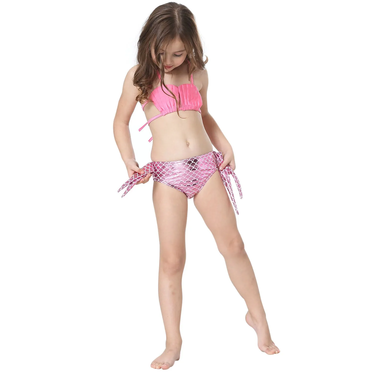 Little Mermaid Tails for Swimming Costume Mermaid Tail Cosplay Girls Swimsuit Kids Children Swimmable suit Monofin