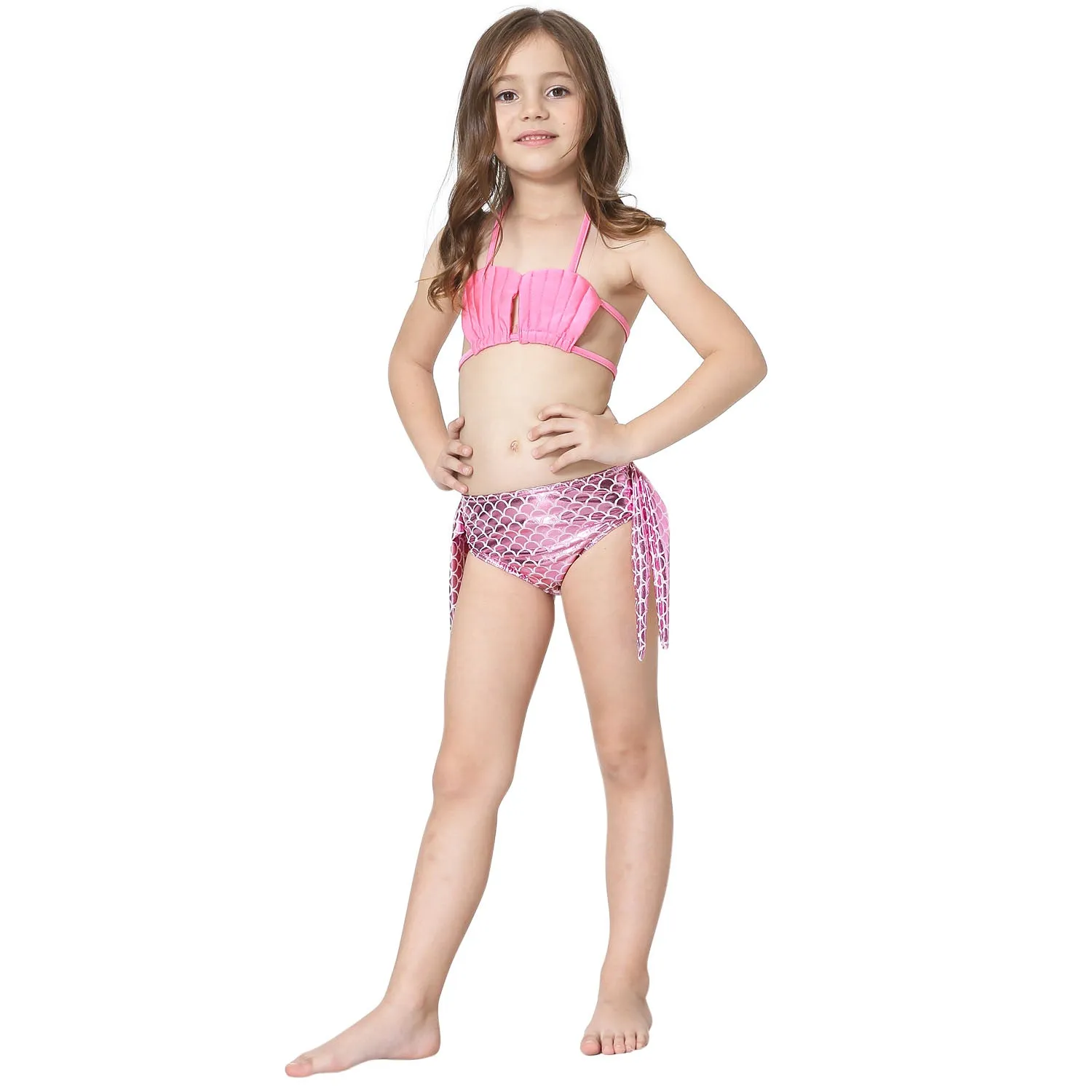 Little Mermaid Tails for Swimming Costume Mermaid Tail Cosplay Girls Swimsuit Kids Children Swimmable suit Monofin
