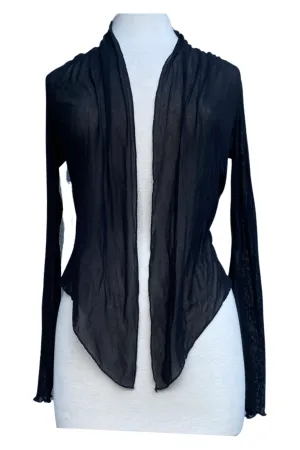 MAXIMA Sheer long Sleeve jacket Bolero Black