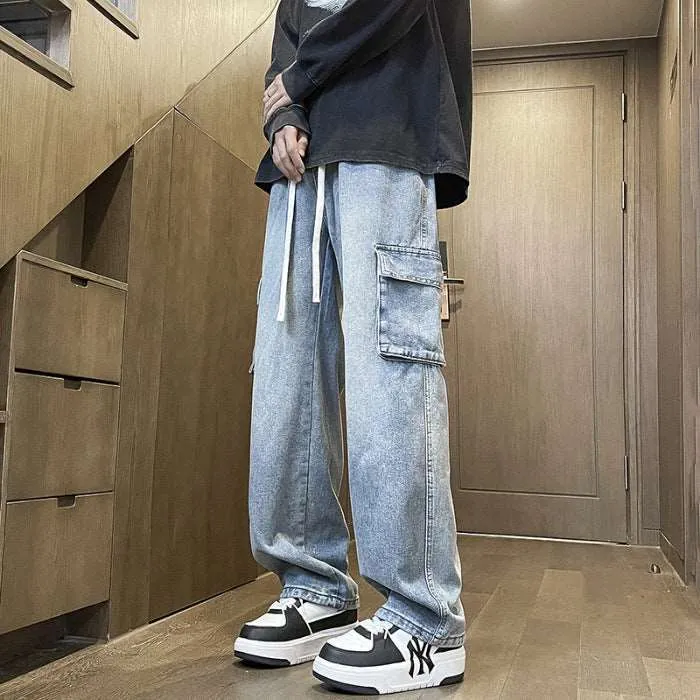 Men's Retro Loose Washed Out Jeans