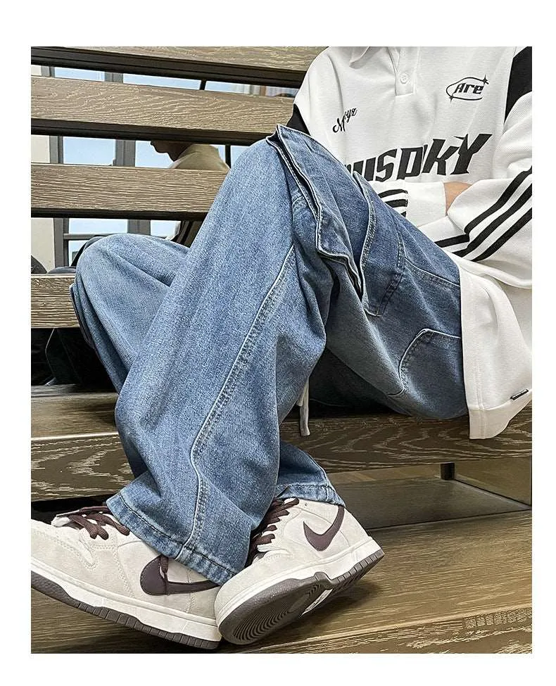 Men's Retro Loose Washed Out Jeans