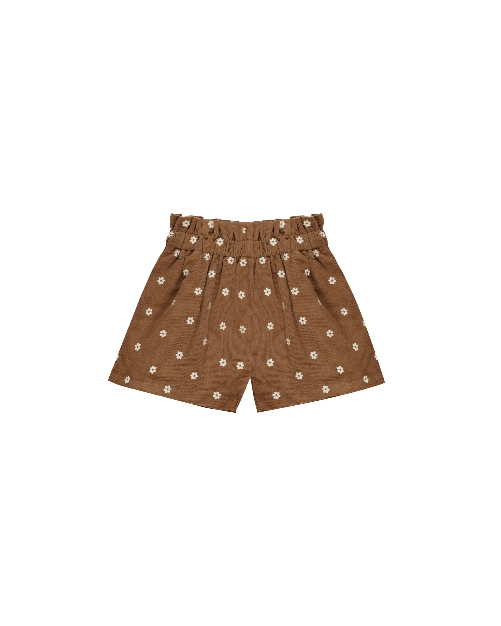 PAPERBAG SHORT || FLORAL EMBROIDERY