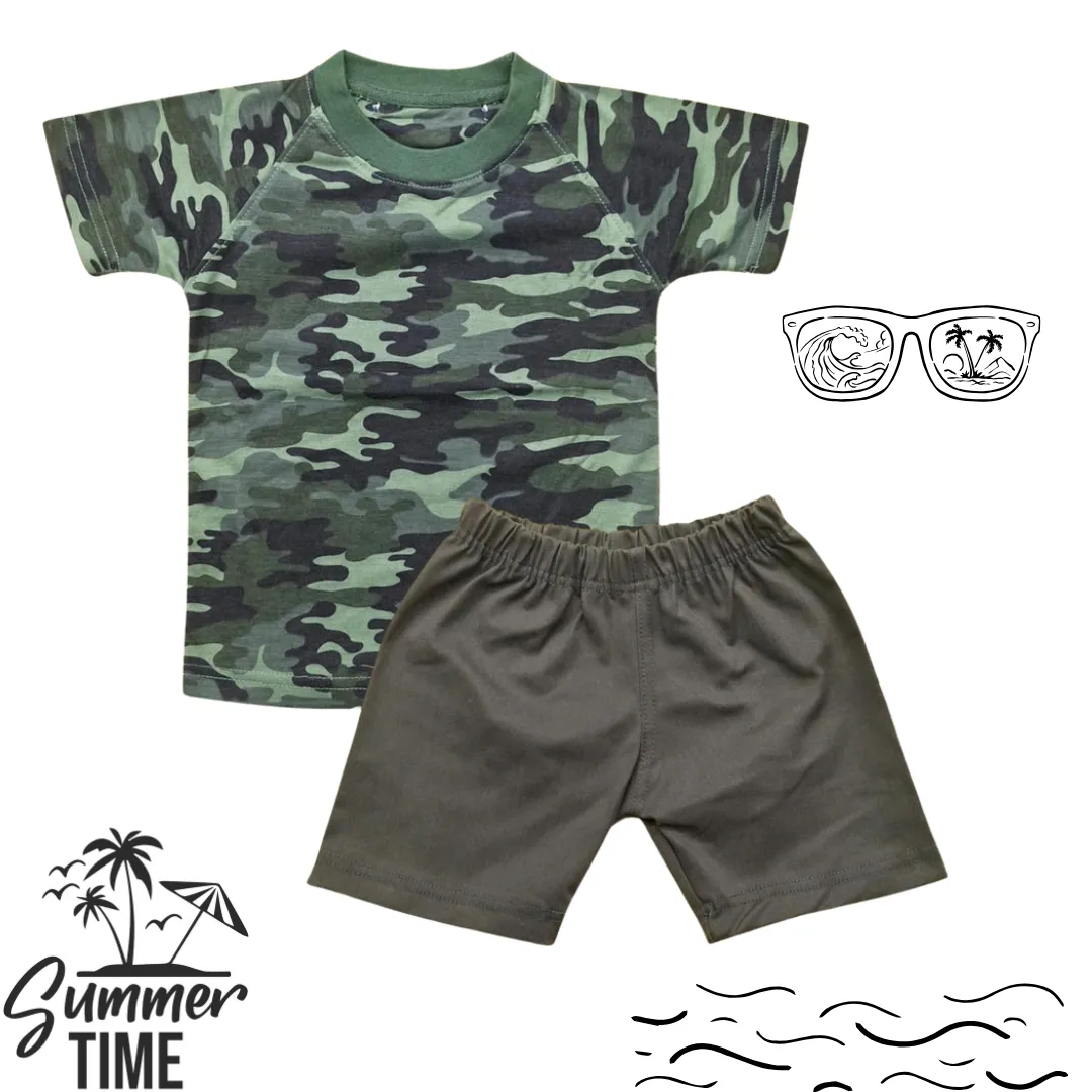 Super Kid - T-Shirt & Shorts - Camouflage