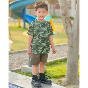 Super Kid - T-Shirt & Shorts - Camouflage