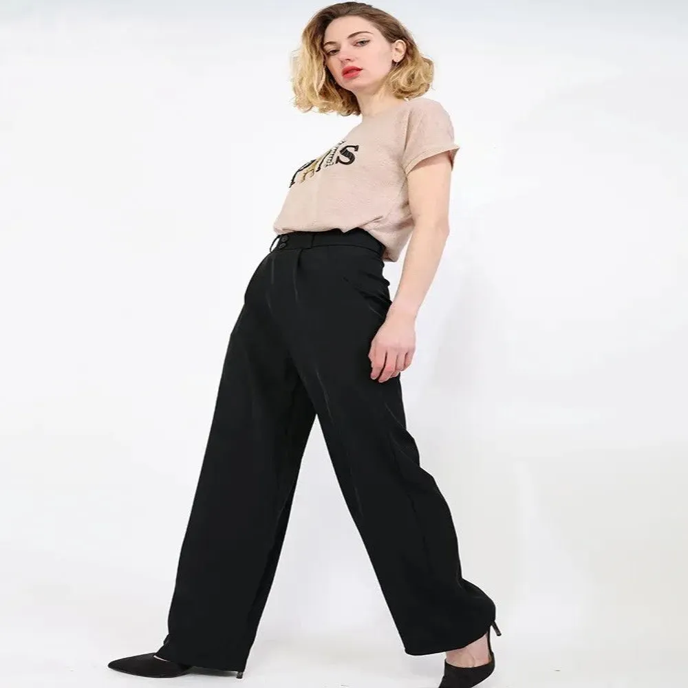 Thin Fabric Classics Straight High Waist Pants
