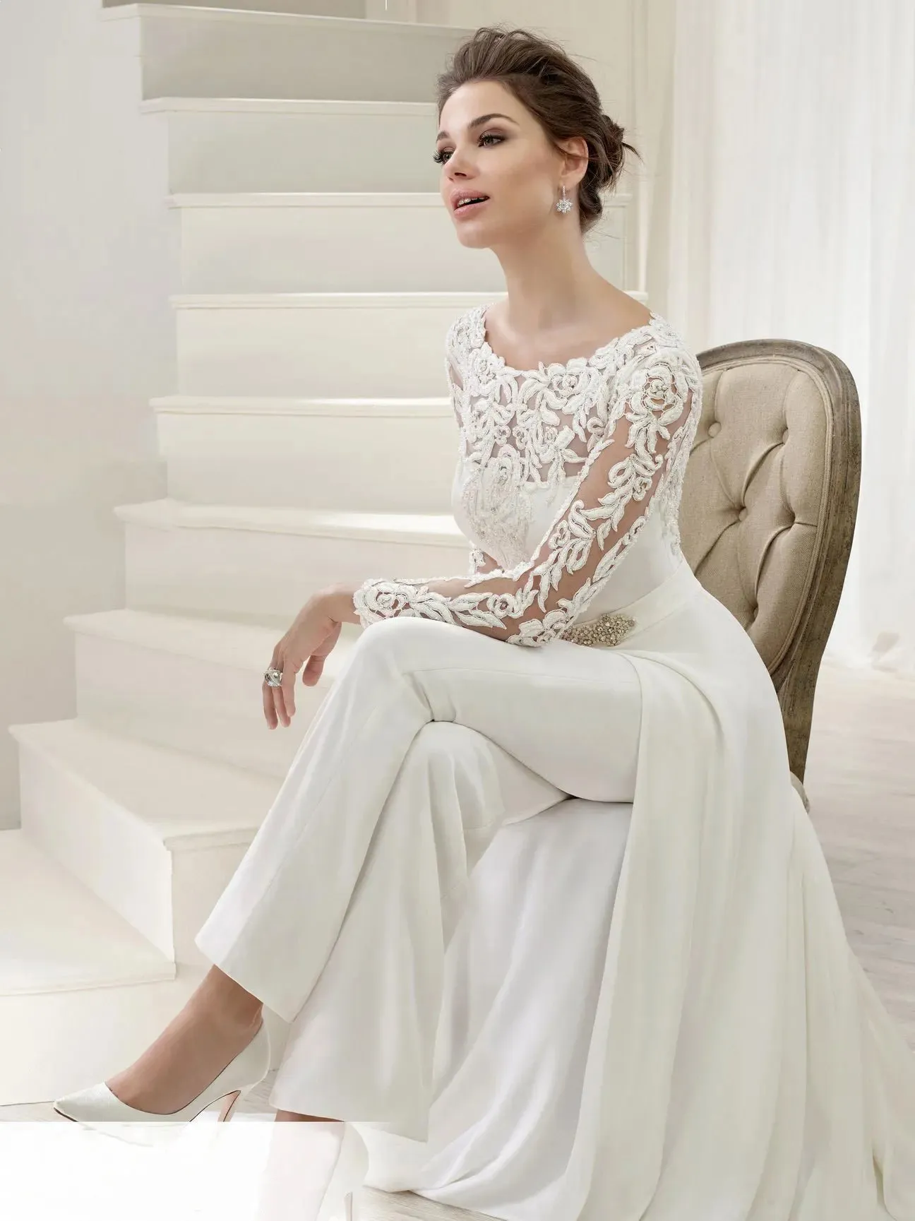 Women's Lugentolo Elegant Long-Sleeved Jumpsuits 008252800 S