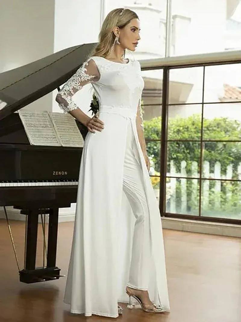 Women's Lugentolo Elegant Long-Sleeved Jumpsuits 008252800 S