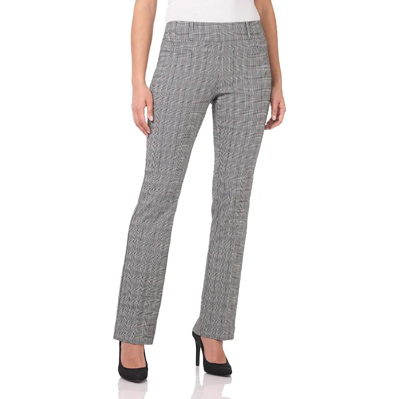 Women's Solid Comfort Fit Bootcut Stretch Pant With Pull On